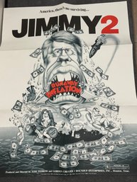 Jimmy 2 Poster Parody Of Jimmy Carter As JAWS 2 Movie Poster 1980 With Envelope & Letter