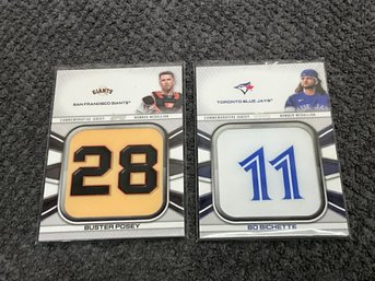 Buster Posey & Bo Bichette 2022 Topps Player Jersey Number Medallion Cards
