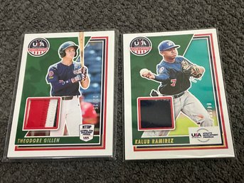 Gillen /25 & Ramirez /99 2022 USA Baseball Stars & Stripes Jersey Patch Cards