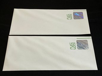 2 Space Station 3-D Hologram USA 29 Stamp Envelopes