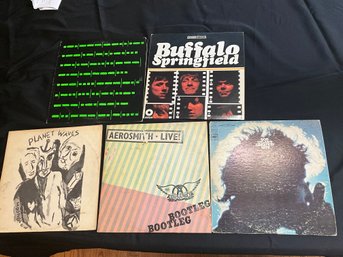 Vintage Vinyl Records Bob Dylan, Aerosmith, Buffalo Springfield And Roger Waters
