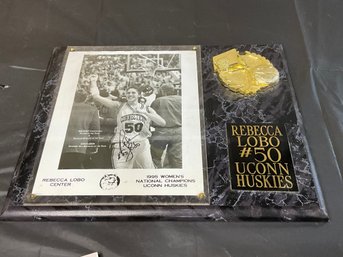 Rebecca Lobo Autographed Plaque