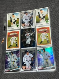 4 Pages Of Aaron Judge Baseball Cards With Inserts