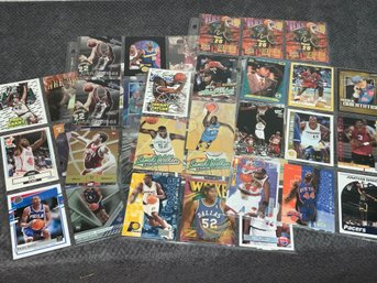 Lot Of 5 Pages Of Basketball Rookie Cards