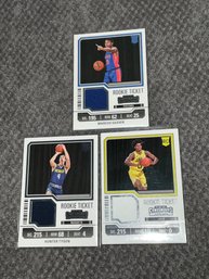 Sasser, Tyson And Hendricks Contenders Rookie Ticket Jersey Cards