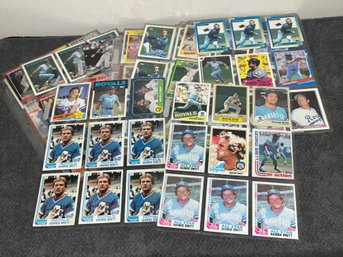 15 Pages Of George Brett Baseball Cards