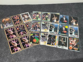 3 Pages Of Basketball Rookies With Kemp, Mourning, Payton, Hardaway & Others