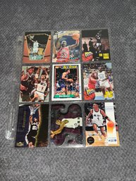 Basketball Card Lot With Michael Jordan, Auto & Shaq Blue Chips