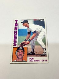 Don Mattingly 1984 Topps Rookie Card-see Pics