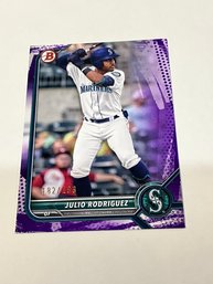 Julio Rodriguez 2022 Bowman Rookie Prospect Purple /199