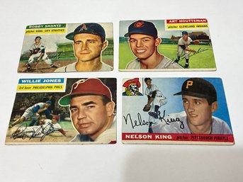 1956 Topps Bobby Shantz, Willie Jones, Art Houtteman And 1955 Topps Nelson King