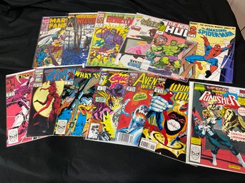 Mixed Marvel Comic Book Lot With Ghost Rider, The Punisher, Spider-man, The Hulk And More