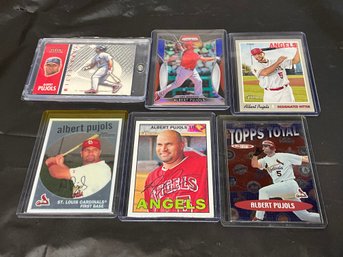Albert Pujols Card Lot With Heritage /1959 And Red White & Blue Prizm