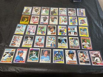Vintage Baseball Card Lot With Ryan, Jackson, Brett, Yount, Molitor, Fisk, Palmer, Rice And More