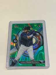 Jonathan Aranda 2023 Topps Finest Green Lava Refractor Rookie /99