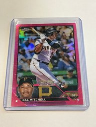 Cal Mitchell 2023 Topps Chrome Magenta Rookie Refractor /399