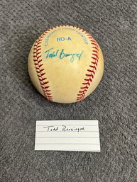 Todd Benzinger Autographed Baseball