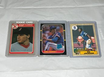 Bo Jackson, Roger Clemens & Greg Maddux Rookie Cards