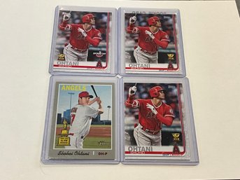 Shohei Ohtani 2019 Topps (x2), Heritage And Opening Day All-star Rookie Cup Cards