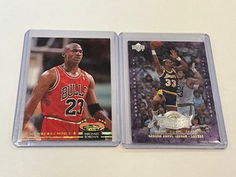 Michael Jordan Members Choice And Kareem Abdul-jabbar Players Of The Century Cards