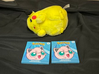 Sealed McDonalds Pokemon Cards And Vintage 1998 Pikachu  Talking Plush