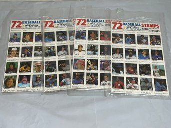 Sealed Vintage Fleer Baseball Stamps Set 1-4