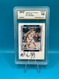 Tim Young 1999 SP Top Prospects Vital Signs Auto Graded Mint 10