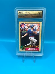 Rafael Palmeiro 1987 Topps Rookie Future Stars Graded Mint 9