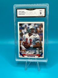 Drew Bledsoe 1993 Topps Rookie Graded GMA 9