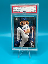 Dustin May 2020 Topps Chrome Rookie Graded PSA 10