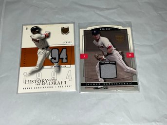 Nomar Garciaparra Skybox Limited History Of The Draft /94 & Game-worn Jersey /299