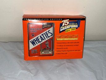 Lou Gehrig 24 KT Gold Signature Wheaties Box