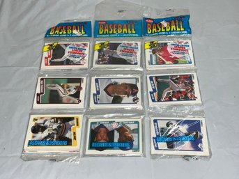 3 Rack Packs Of 1990 Fleer Baseball