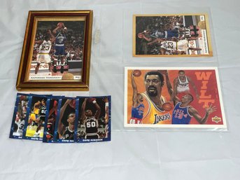Basketball Lot With Oversized Cards And A David Robinson 5 Card Set
