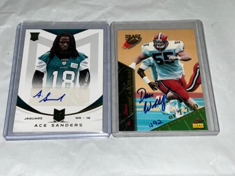Ace Sanders /49 & Dave Wohlabaugh Autographed Rookie Cards