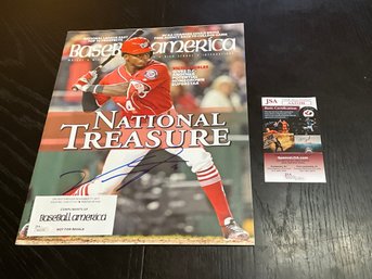 Victor Robles Autographed Baseball America Magazine With JSA COA