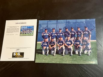 NY Mets Signed 11x14 Photo Includes Zimmer, Koosman, Stottlemyre And Others