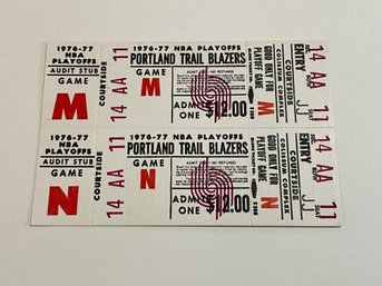 1976-77 Portland Trailblazers NBA Playoffs Tickets Championship Season