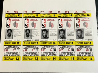1981-82 Portland Trailblazers Phantom NBA Playoff Tickets