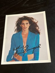 Cindy Crawford Autographed 8x10