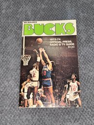 Milwaukee Bucks 1973-74 Press, Radio & TV Guide