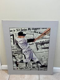 Mickey Mantle Autographed Poster With COA