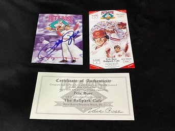 Pete Rose Autograph With COA