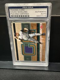 Curt Schilling 2003 Fleer Genuine Article Jersey Autographed Card PSA Authentic
