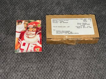 1996 NFL Play Football Christmas Santa Pack Sealed Redemption Trading Cards With Box