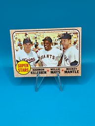 1968 Topps Super Stars #490 Mantle, Mays & Killebrew