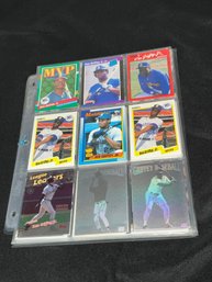 Ken Griffey Jr Card Lot In Pages With Rookie