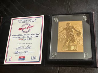 Grant Hill Limited Edition Highland Mint Bronze Skybox Card