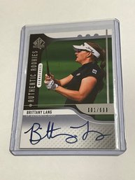 Brittany Lang 2012 SP Authentic Golf Rookie Autograph /699