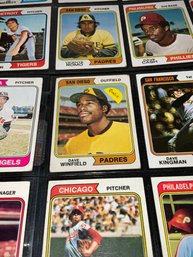 1974 Topps Baseball Card Lot In Pages With Dave Winfield Rookie